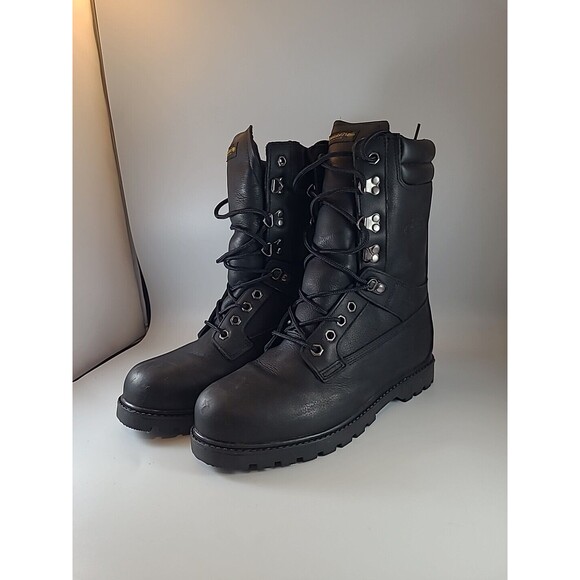 Fin & Feather Men’s Black Leather Casual Work Boots Size 9.5D (1136) Barely Worn main image 9